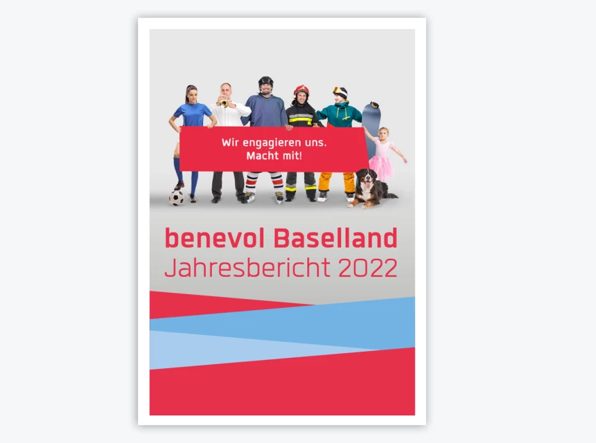 Titelbild des Jahresberichts 2022 von benevol Baselland