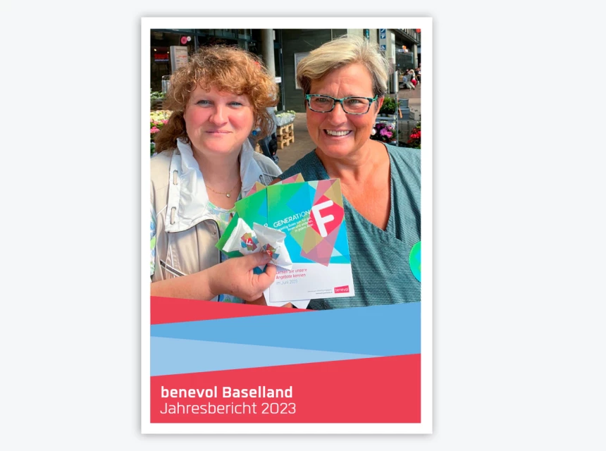 Titelbild des Jahresberichts 2023 von benevol Baselland